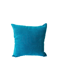 Solid Cyan Velvet Cushion