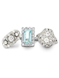 Vintage Silver Multi-Stone Ring Set